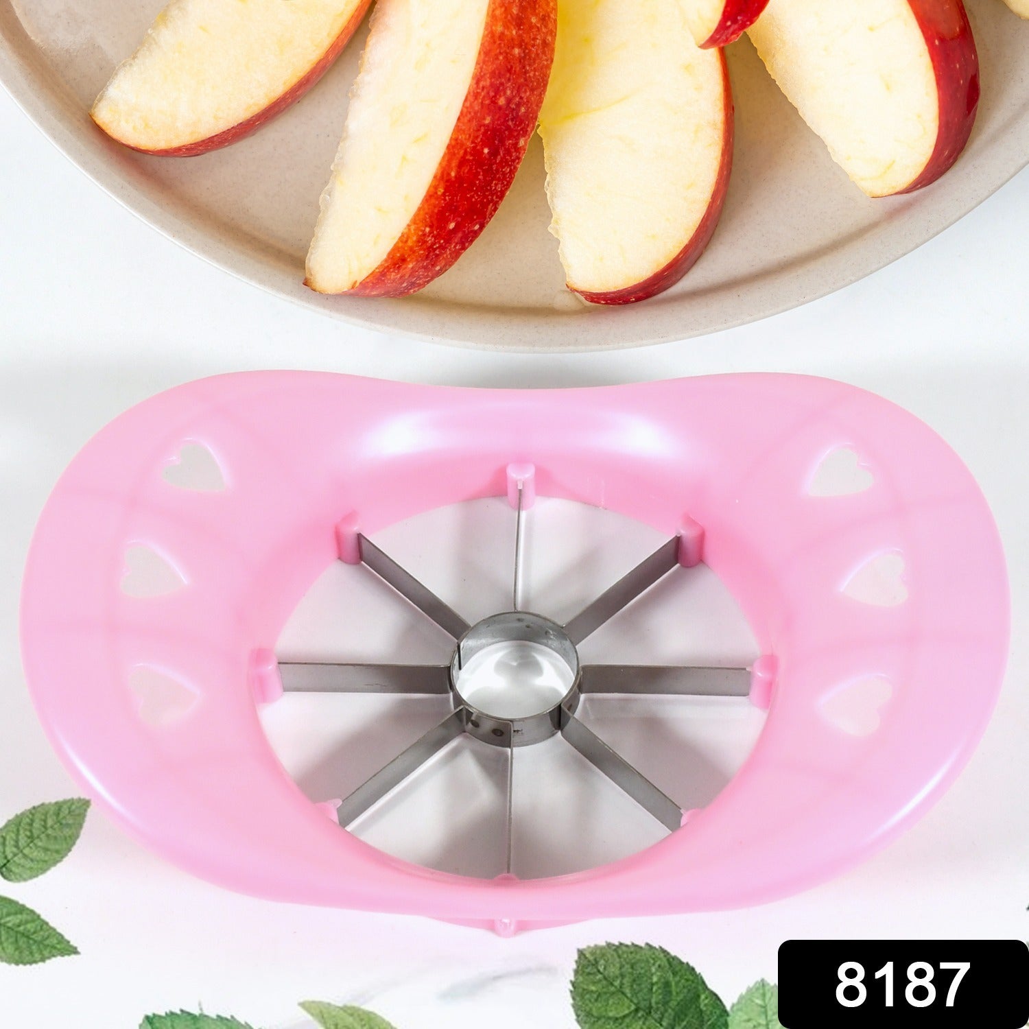 8187 Multi Purpose Fruit Slicer Apple Cutter Regular With 8 Stainless Steel Blades Apple Slicer (1 Pc) 8187 Multi Purpose Fruit Slicer Apple Cutter Regular With 8 Stainless Steel Blades Apple Slicer (1 Pc)